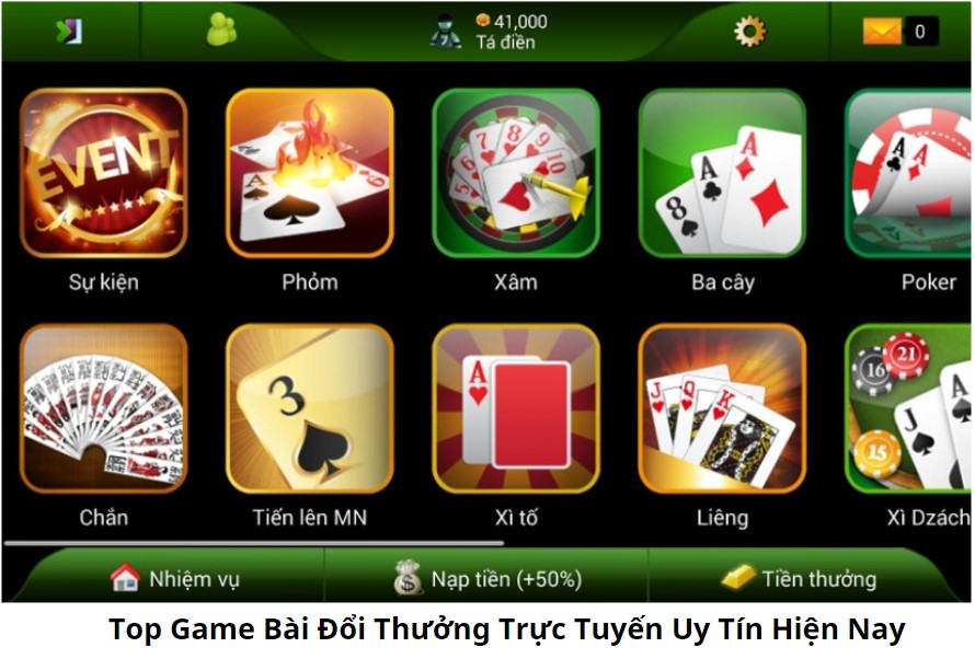 Top Game Bài Đổi Thưởng Trực Tuyến Uy Tín Hiện Nay