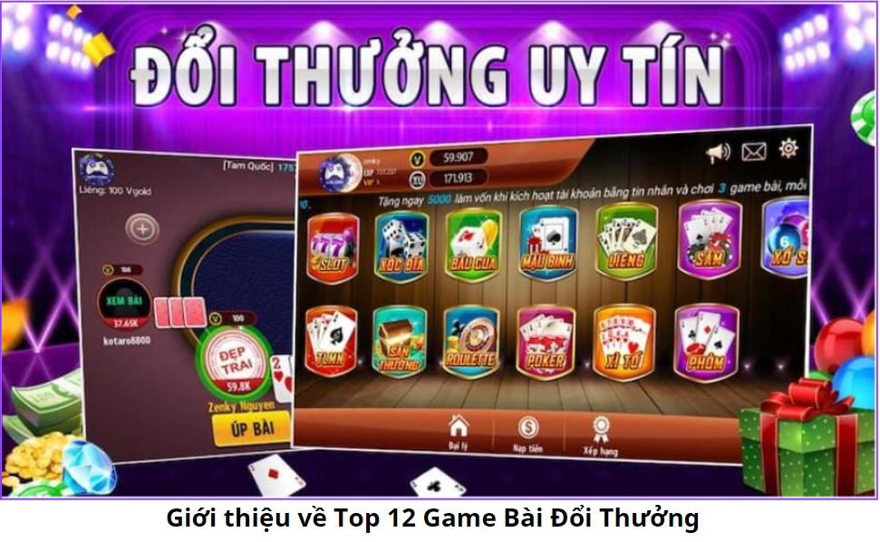 Top 12 Game Bài Đổi Thưởng Phổ Biến Nhất