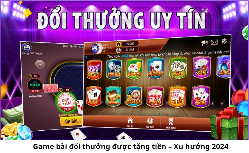 Top 5 Game Bài Đổi Thưởng Được Tặng Tiền Hot Nhất 2024 