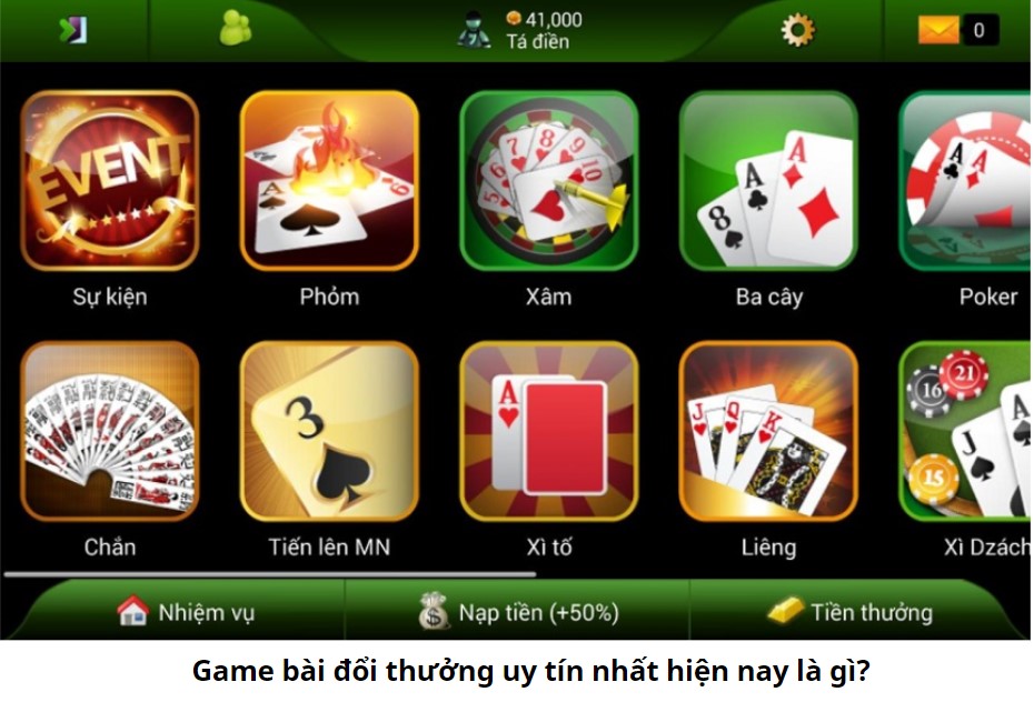 Top Game Bài Đổi Thưởng Uy Tín Nhất